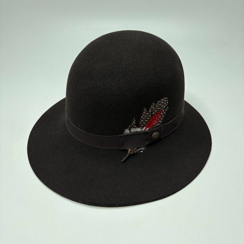 GOORIN BROS Missy Banks Brown Felt Wool Cloche Hat Size Small
